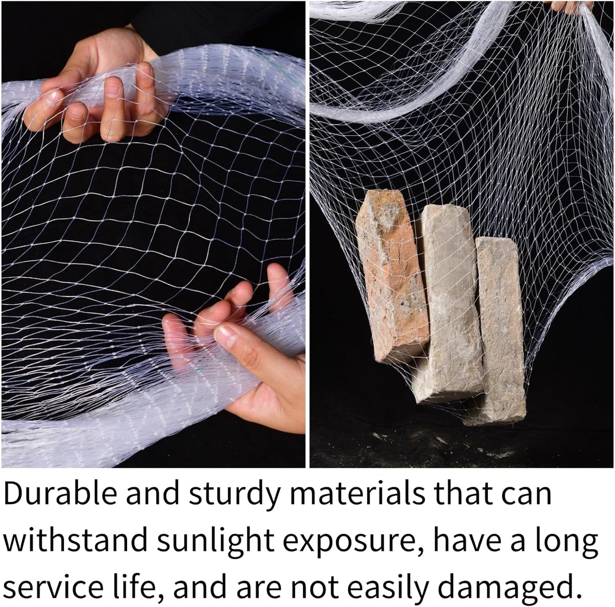 Bird Netting, 30 x 50 Feet, 1-inch Square Mesh, Heavy Duty Nylon Garden Protection Against Birds (30X50FT-1'')