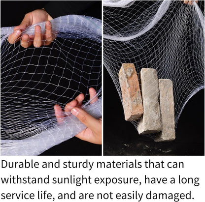 Bird Netting, 30 x 50 Feet, 1-inch Square Mesh, Heavy Duty Nylon Garden Protection Against Birds (30X50FT-1'')