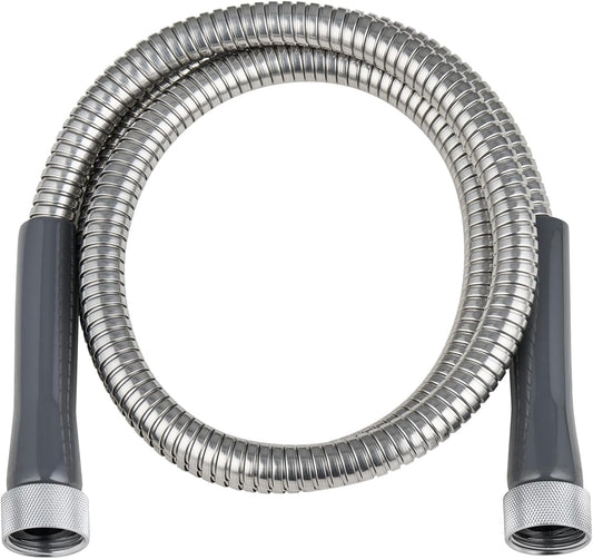 304 Stainless Steel Garden Hose, 6ft, Leakproof, F/F Connector