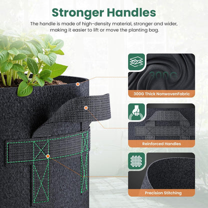 10-Pack 7 Gallon Grow Bags