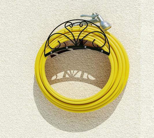 Wall Mount Metal Garden Hose Holder Outdoor Iron Storage Hanger