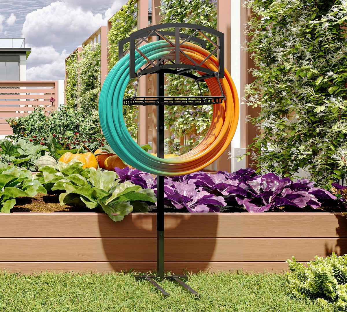 Wall Mount Metal Garden Hose Holder Outdoor Iron Storage Hanger