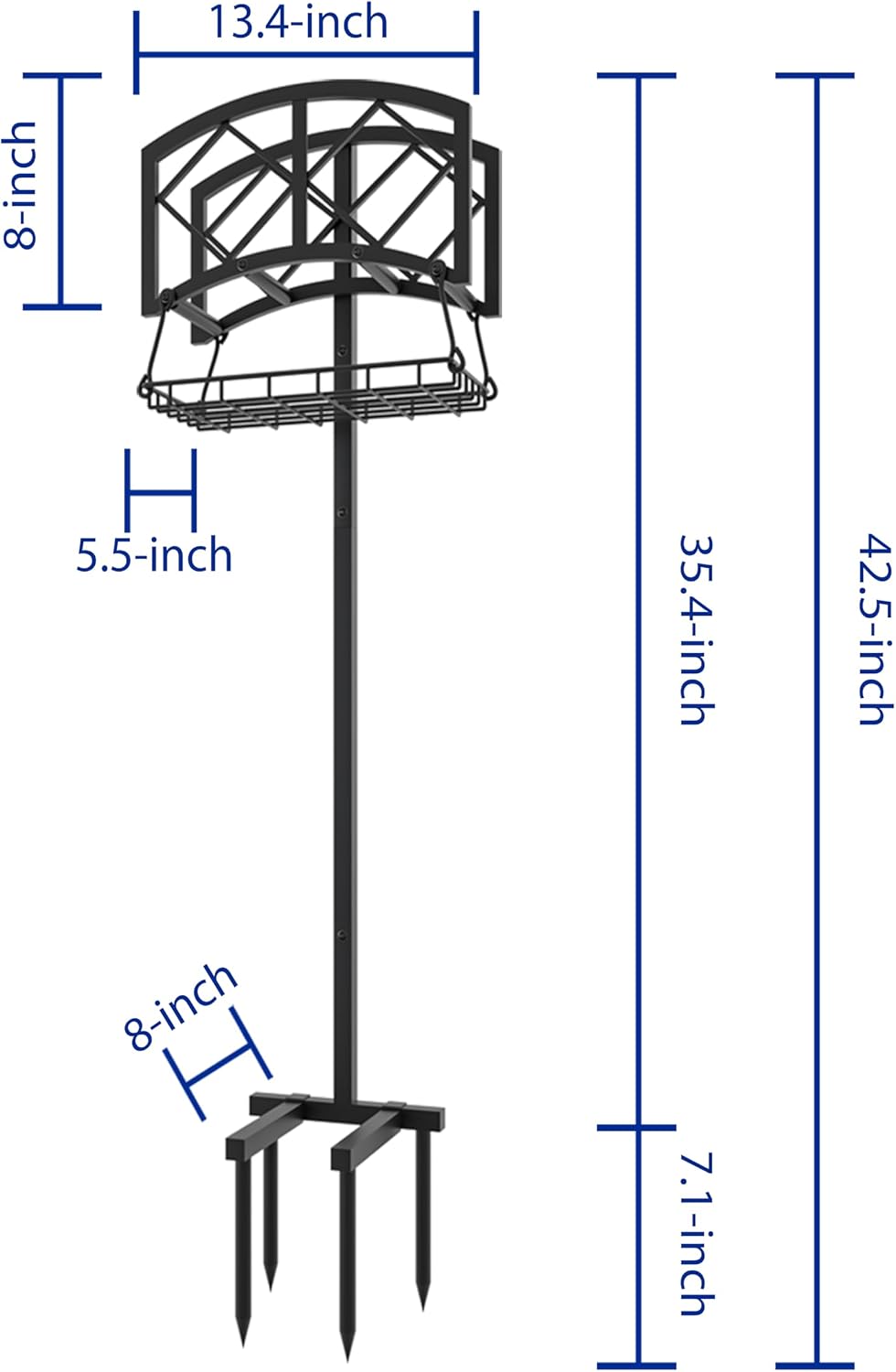 Wall Mount Metal Garden Hose Holder Outdoor Iron Storage Hanger