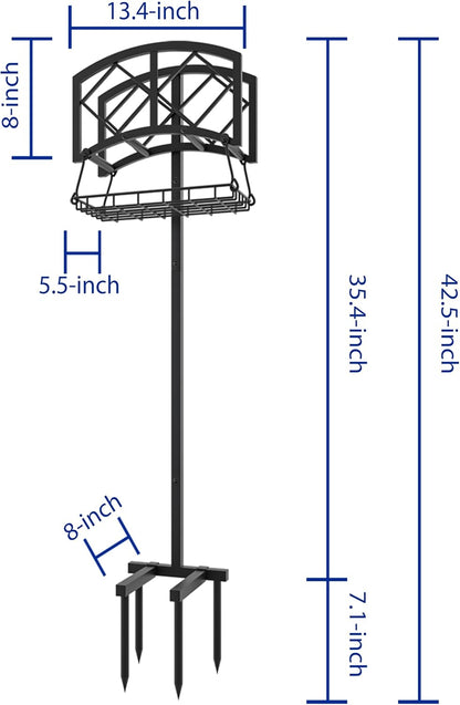 Wall Mount Metal Garden Hose Holder Outdoor Iron Storage Hanger