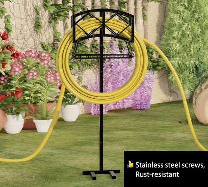 Wall Mount Metal Garden Hose Holder Outdoor Iron Storage Hanger
