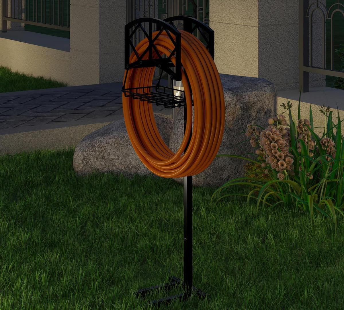 Wall Mount Metal Garden Hose Holder Outdoor Iron Storage Hanger