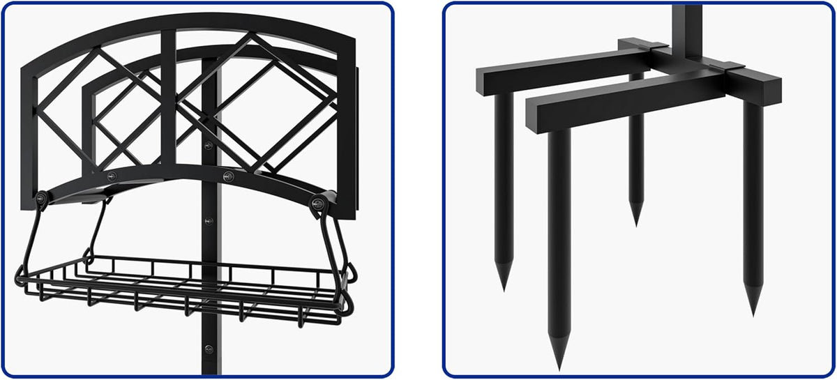 Wall Mount Metal Garden Hose Holder Outdoor Iron Storage Hanger