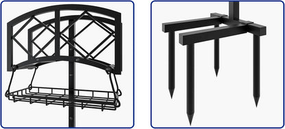 Wall Mount Metal Garden Hose Holder Outdoor Iron Storage Hanger
