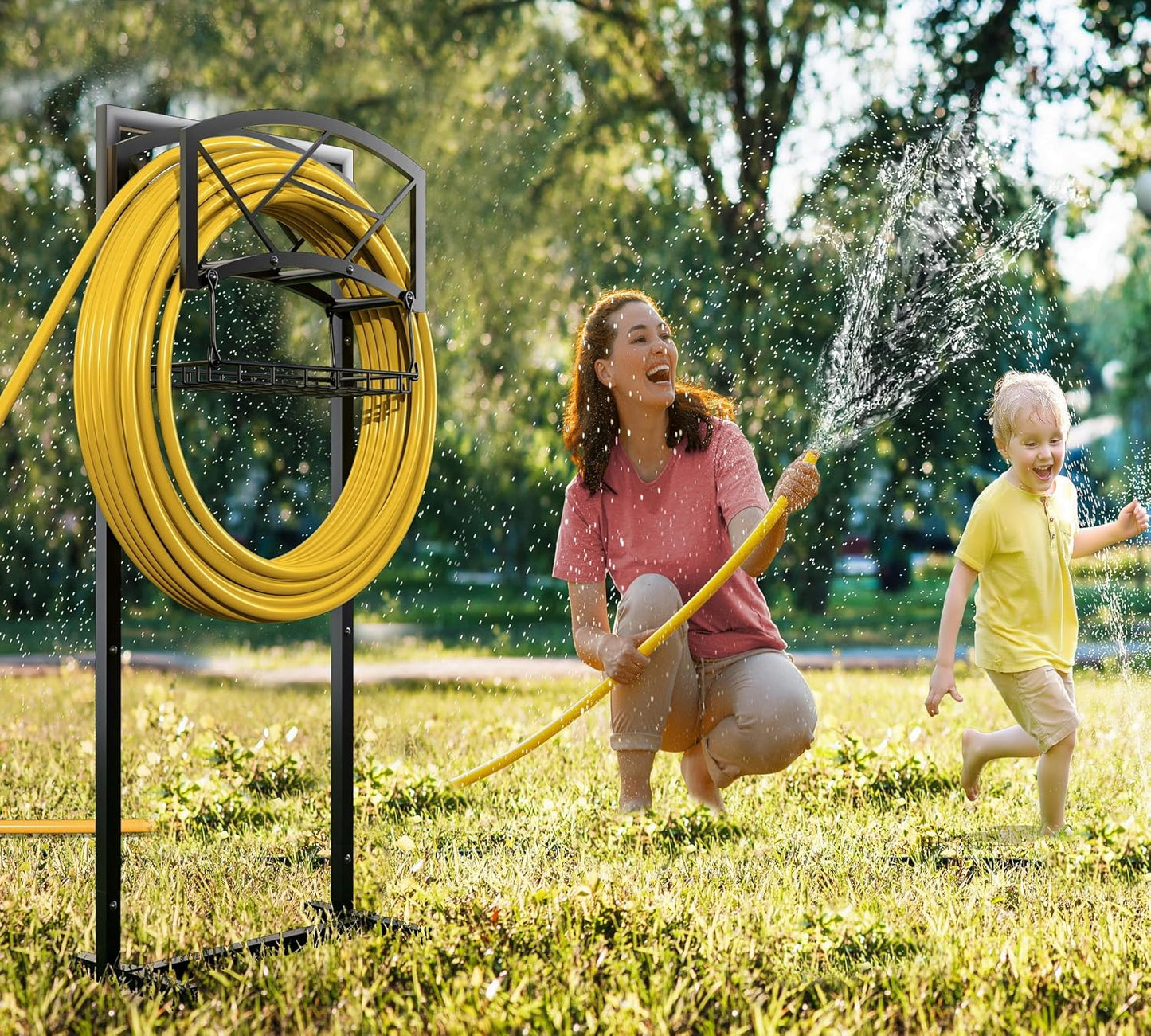 Wall Mount Metal Garden Hose Holder Outdoor Iron Storage Hanger