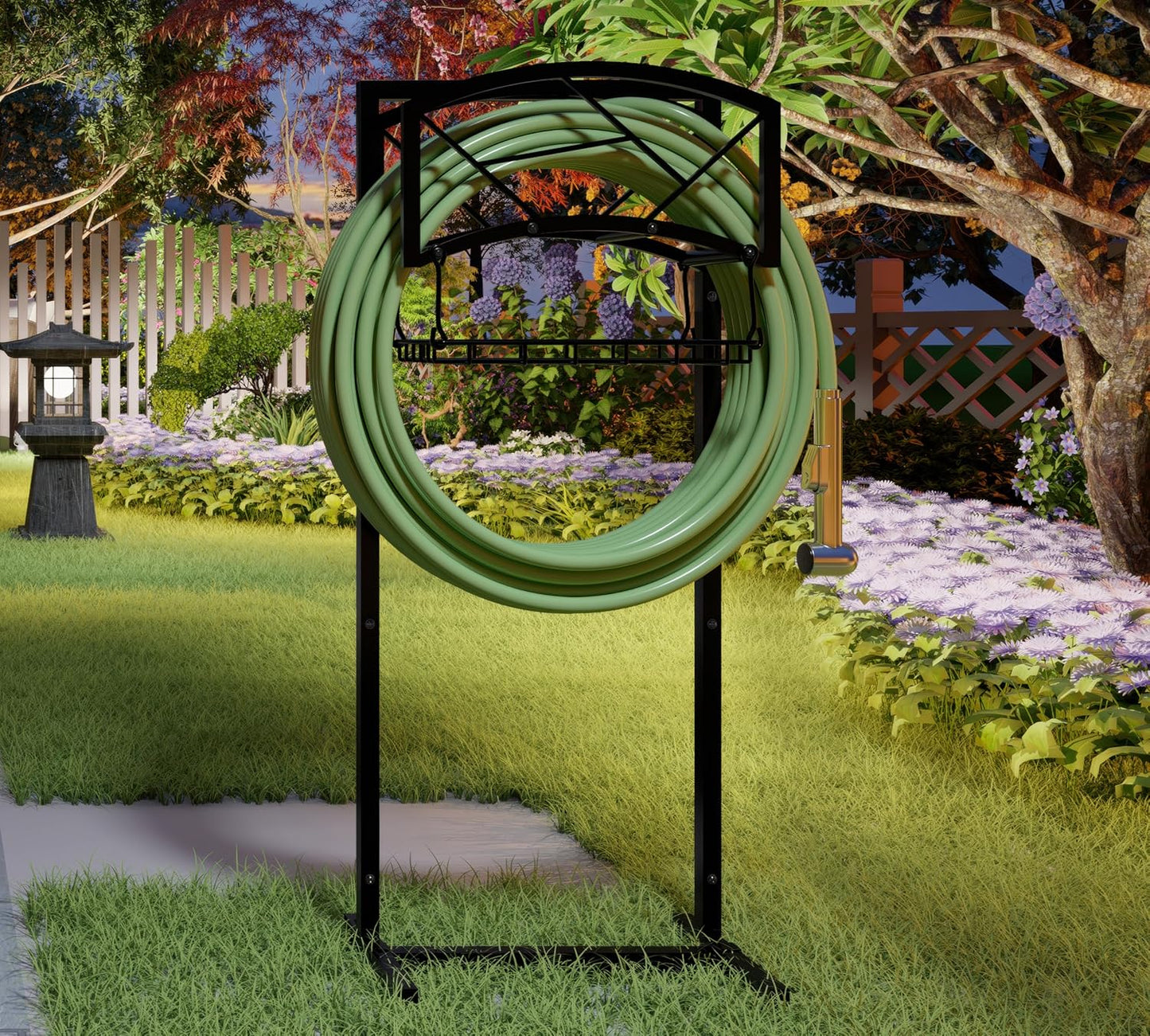 Wall Mount Metal Garden Hose Holder Outdoor Iron Storage Hanger