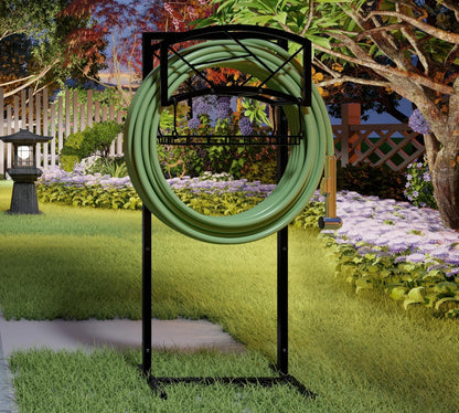 Wall Mount Metal Garden Hose Holder Outdoor Iron Storage Hanger