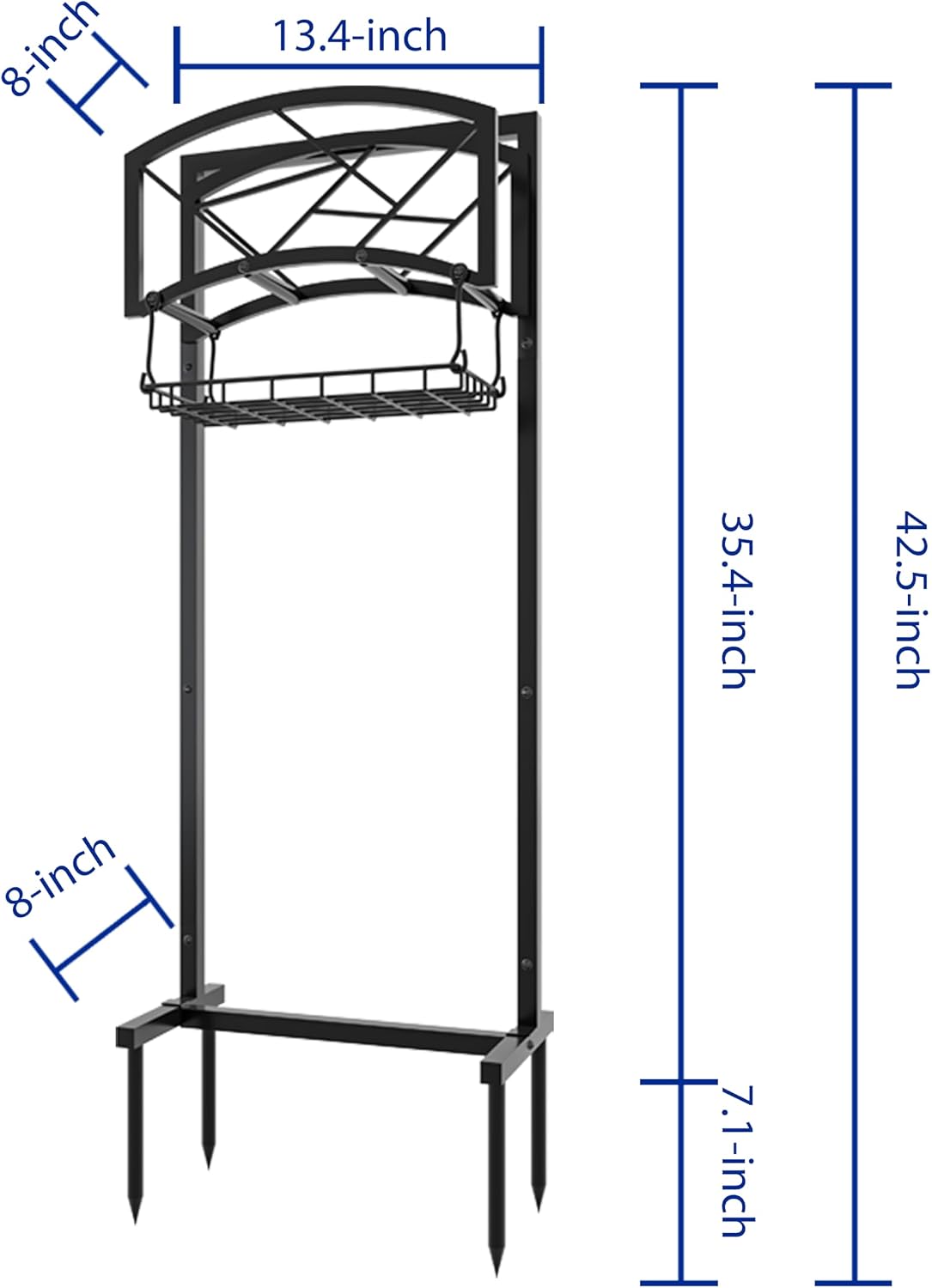 Wall Mount Metal Garden Hose Holder Outdoor Iron Storage Hanger