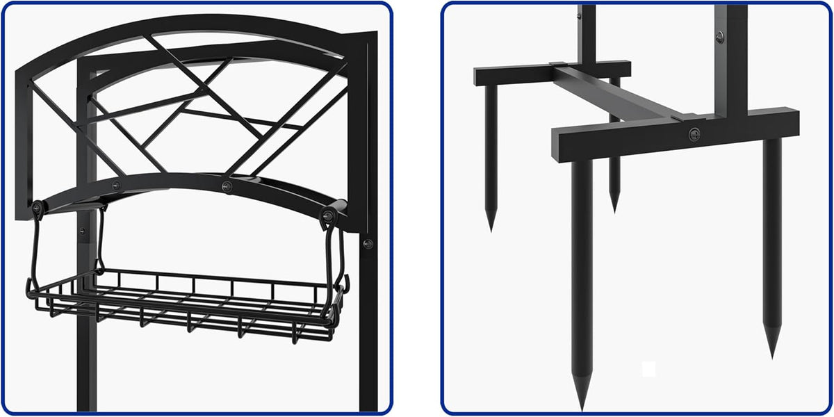Wall Mount Metal Garden Hose Holder Outdoor Iron Storage Hanger