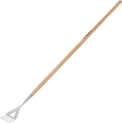 Hula Weeding Hoe, 17.3'' Stainless Steel Stirrup Hoe Wood Grip
