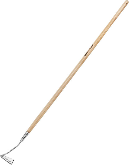Hula Weeding Hoe, 17.3'' Stainless Steel Stirrup Hoe Wood Grip