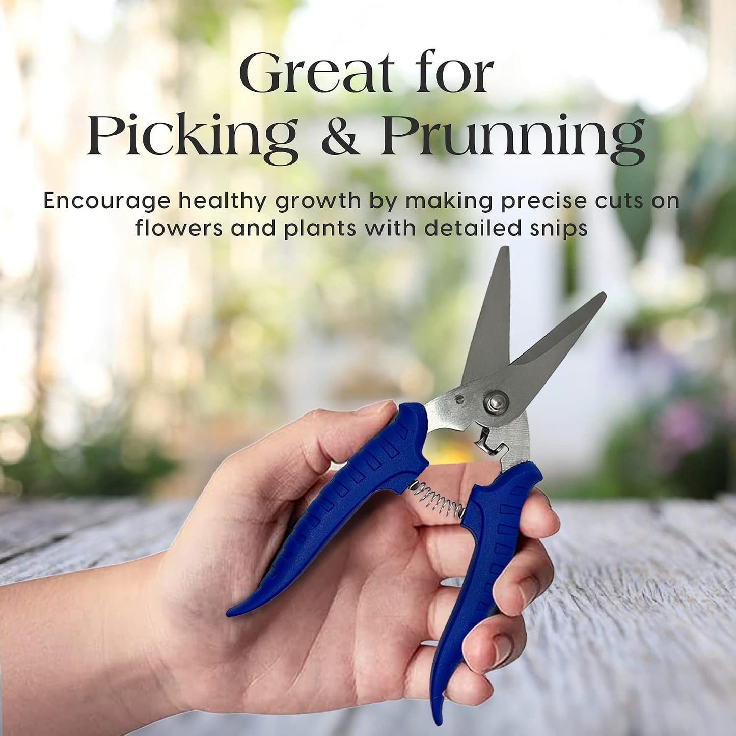 Flower Clippers, Garden Shears with Sharp Blades, Trimming Shears for Plants, Flowers and Trees, Must-Have Designing and Gardening Hand Tools