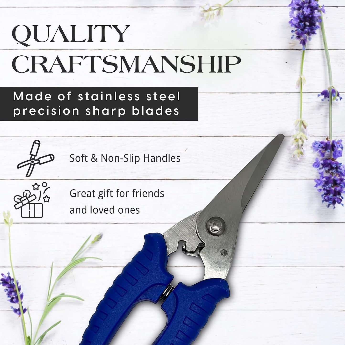 Flower Clippers, Garden Shears with Sharp Blades, Trimming Shears for Plants, Flowers and Trees, Must-Have Designing and Gardening Hand Tools