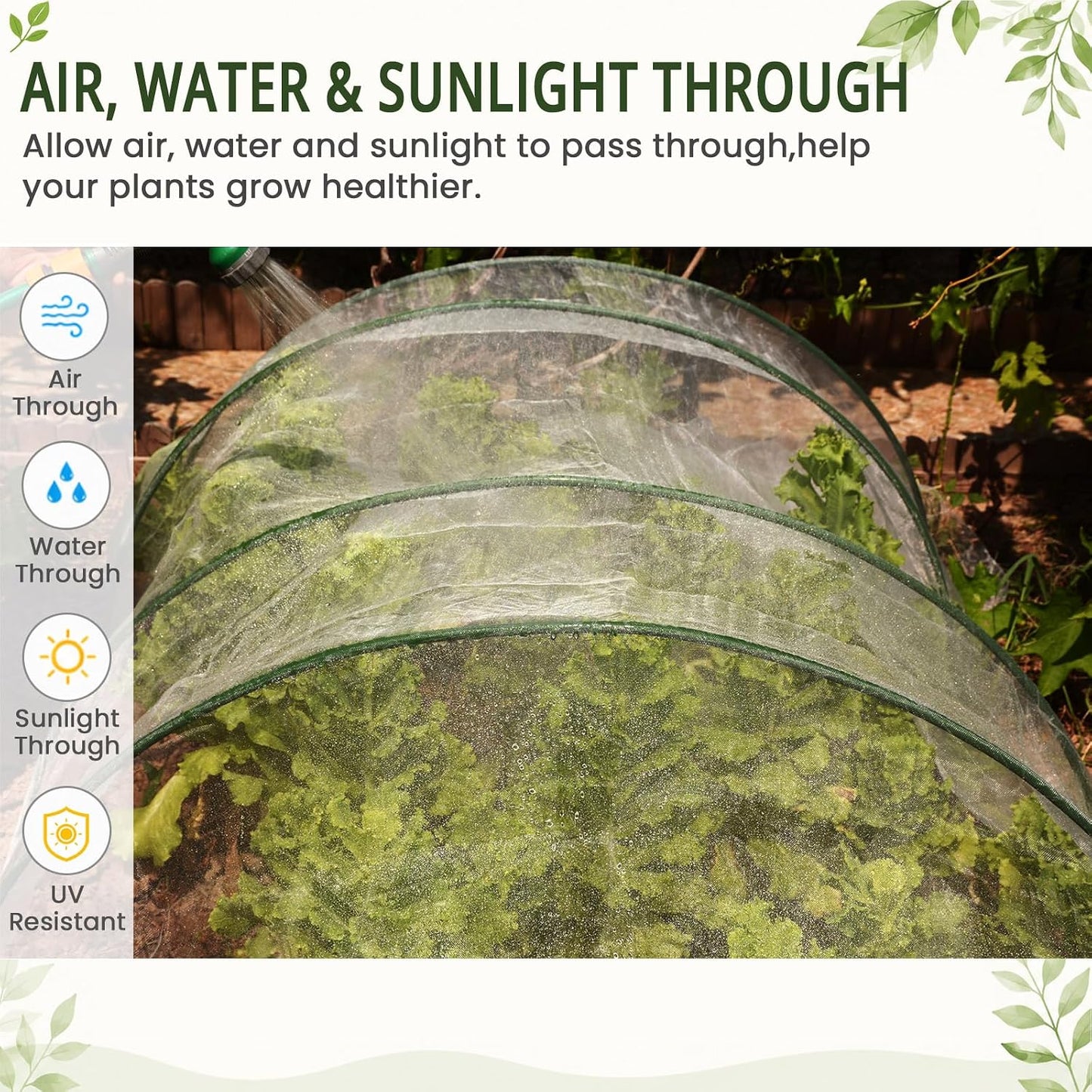 10Ft x 20Ft Garden Netting, Fine Mesh Insect Netting for Plant Protection