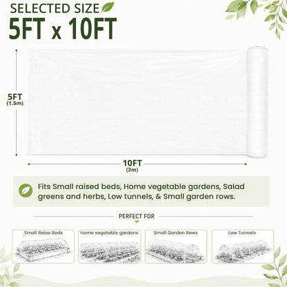 10Ft x 20Ft Garden Netting, Fine Mesh Insect Netting for Plant Protection