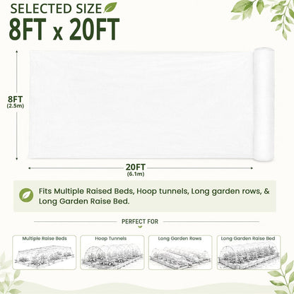 10Ft x 20Ft Garden Netting, Fine Mesh Insect Netting for Plant Protection