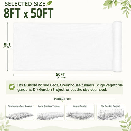 10Ft x 20Ft Garden Netting, Fine Mesh Insect Netting for Plant Protection