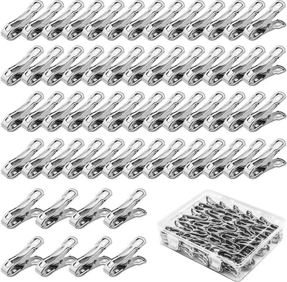 60 Pieces Stainless Steel Garden Clip with Strong Grip Heavy Duty Greenhouse Clips Anti-wind Garden Shed Film Shading Net Rod Clamps for Shade Cloth Plant Cover on Garden Hoops