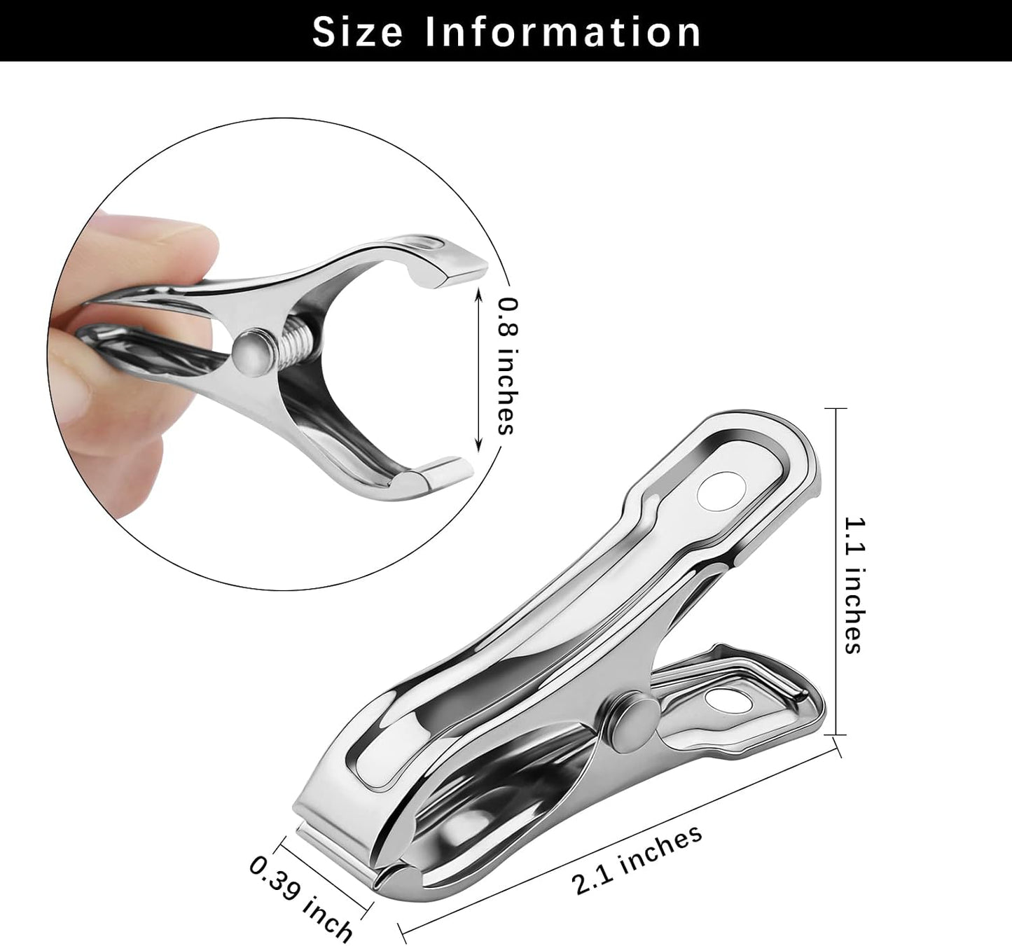 60 Pieces Stainless Steel Garden Clip with Strong Grip Heavy Duty Greenhouse Clips Anti-wind Garden Shed Film Shading Net Rod Clamps for Shade Cloth Plant Cover on Garden Hoops