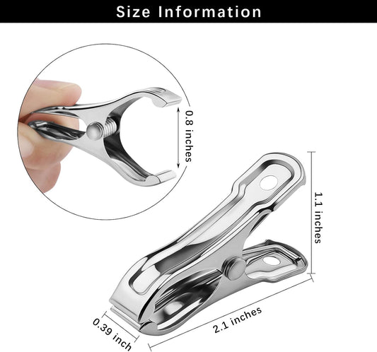 60 Pieces Stainless Steel Garden Clip with Strong Grip Heavy Duty Greenhouse Clips Anti-wind Garden Shed Film Shading Net Rod Clamps for Shade Cloth Plant Cover on Garden Hoops