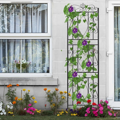 2 Pack 84x19in Garden Trellis Iron Arch for Climbing Plants Outdoor