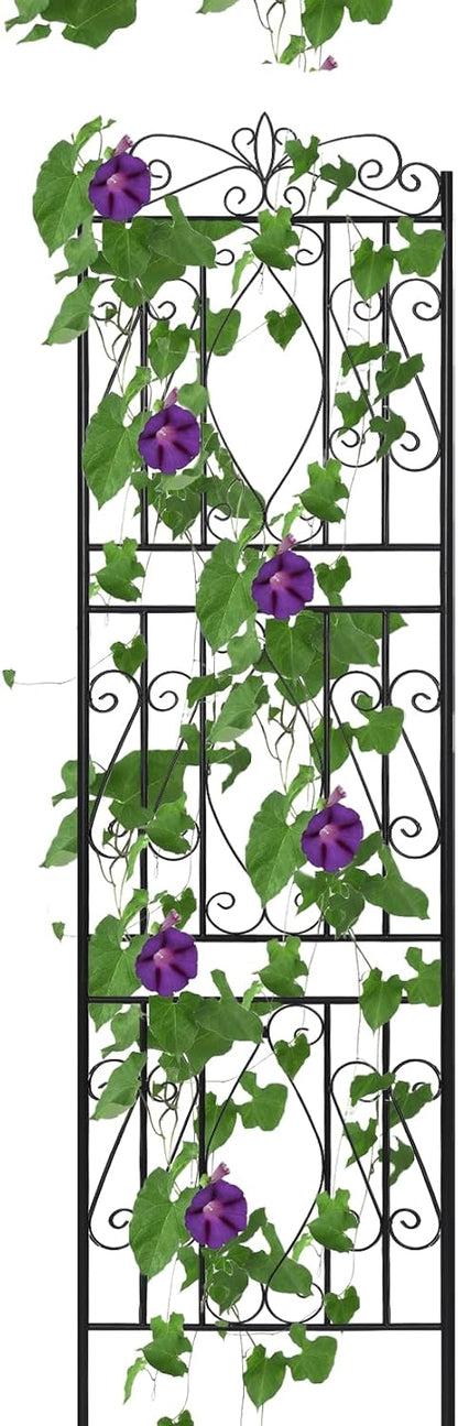 2 Pack 84x19in Garden Trellis Iron Arch for Climbing Plants Outdoor