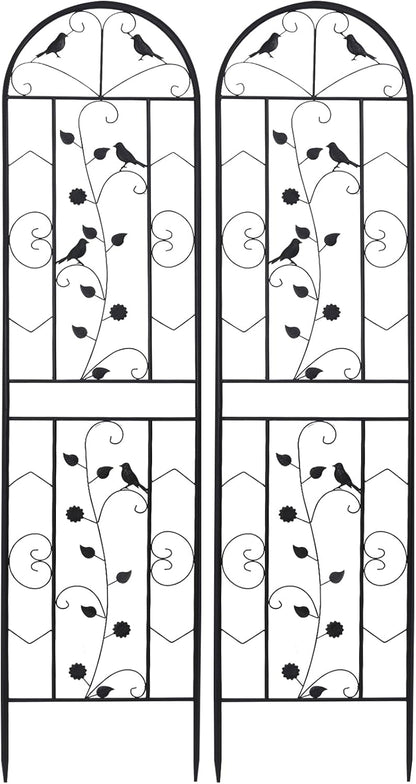 2 Pack 84x19in Garden Trellis Iron Arch for Climbing Plants Outdoor
