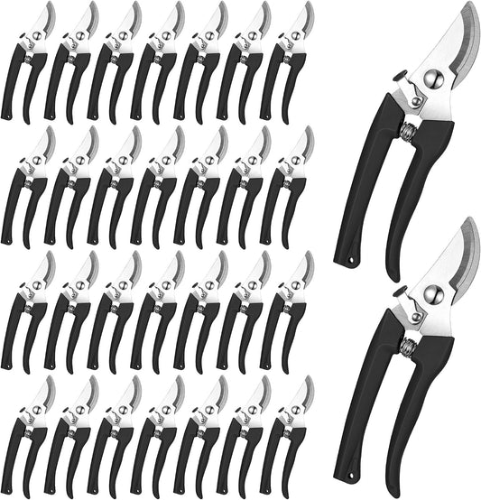 30 Pack Garden Shears Flower Clippers for Plant Cutting, Black