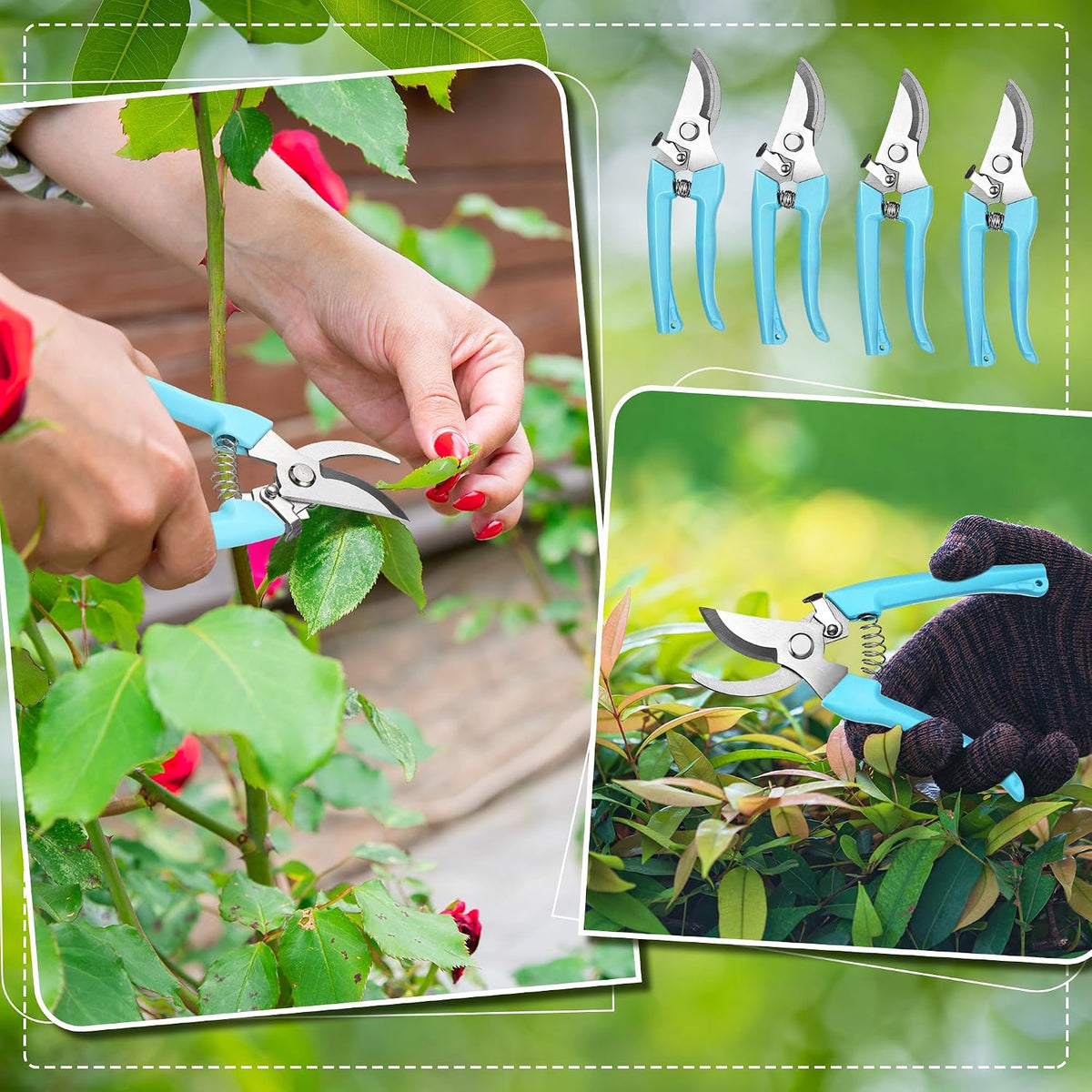 30 Pack Garden Shears Flower Clippers for Plant Cutting, Black