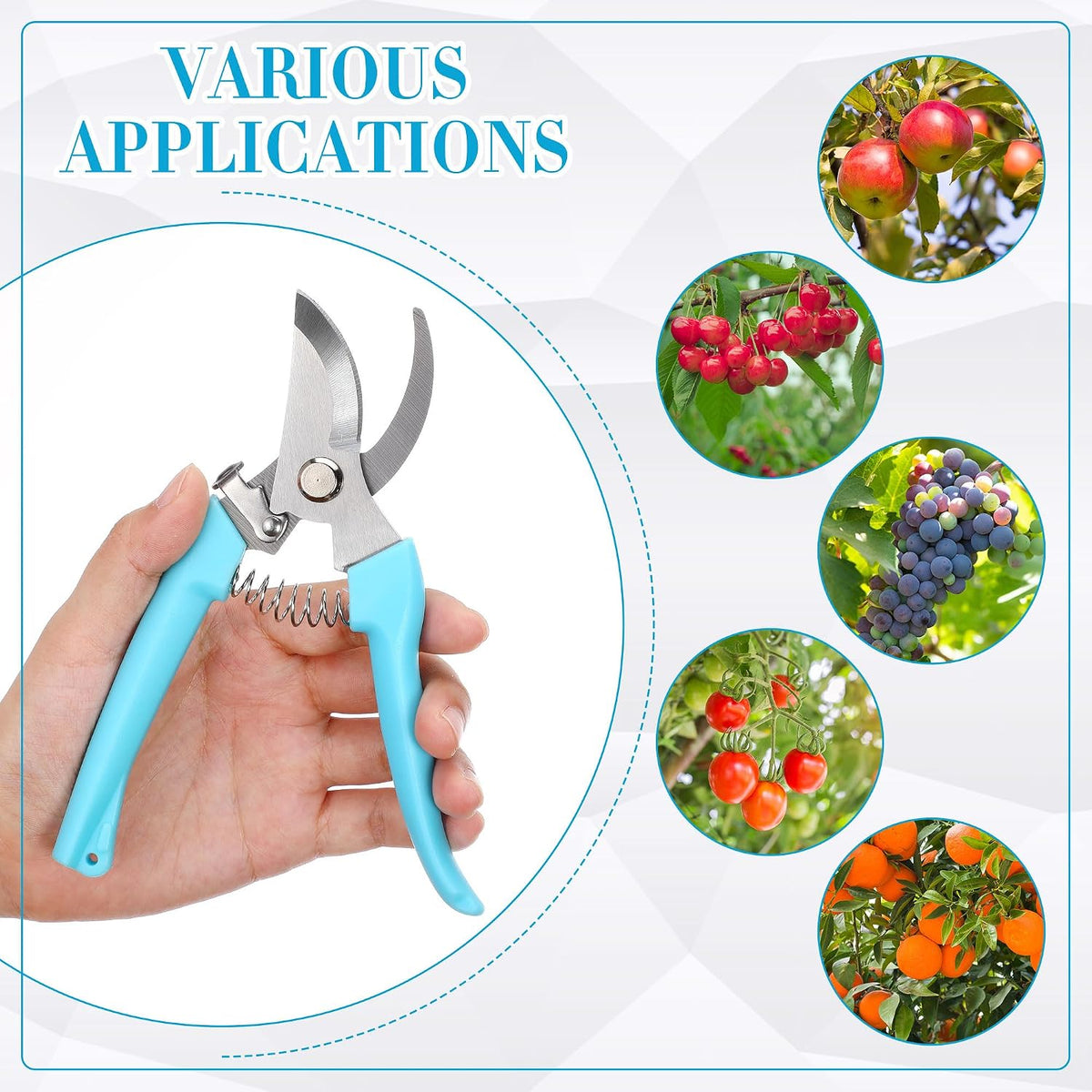 30 Pack Garden Shears Flower Clippers for Plant Cutting, Black