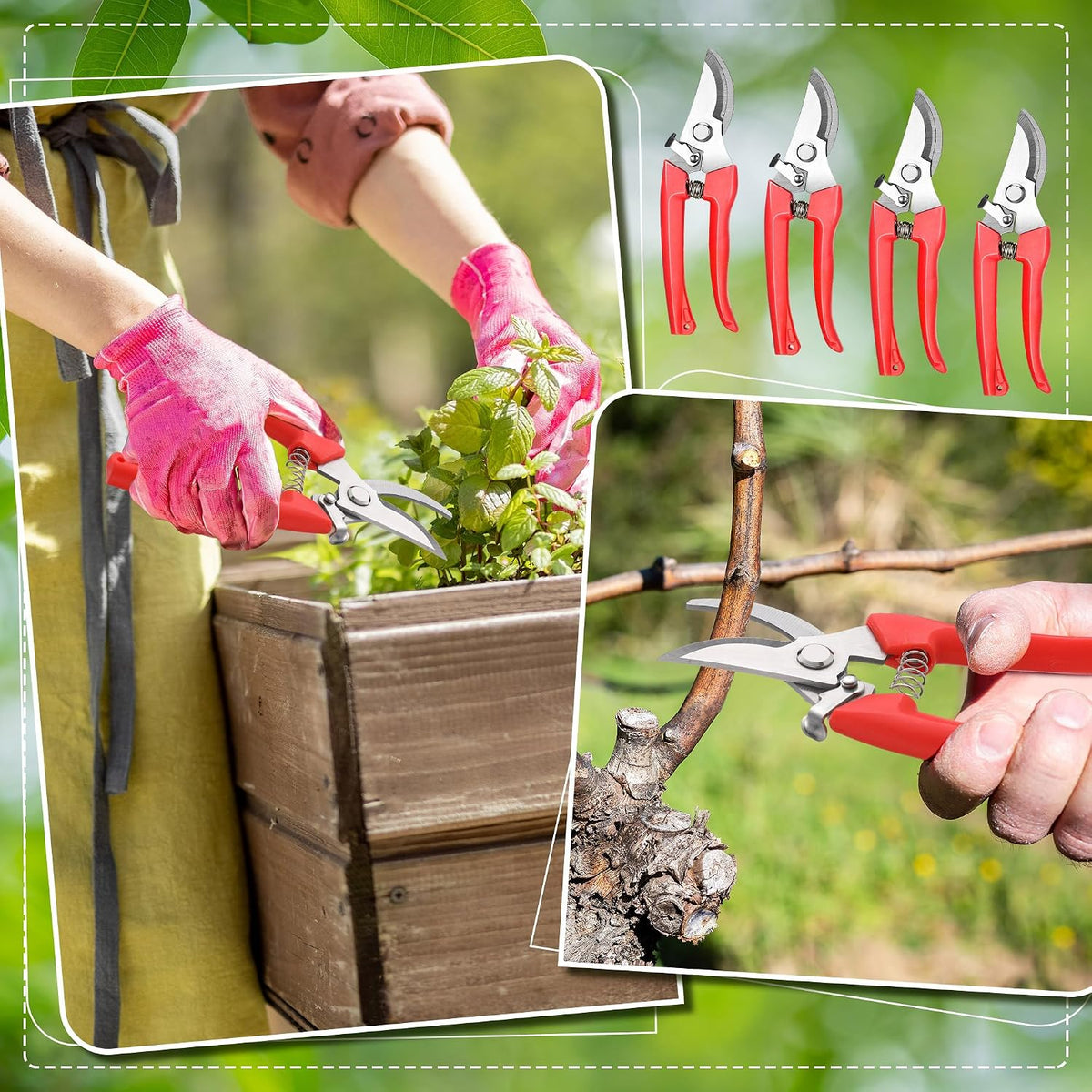 30 Pack Garden Shears Flower Clippers for Plant Cutting, Black