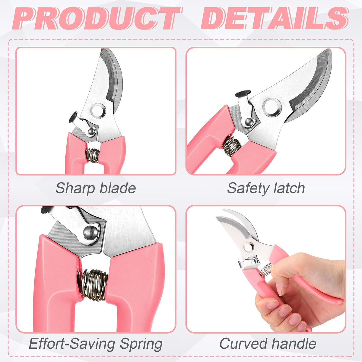 30 Pack Garden Shears Flower Clippers for Plant Cutting, Black
