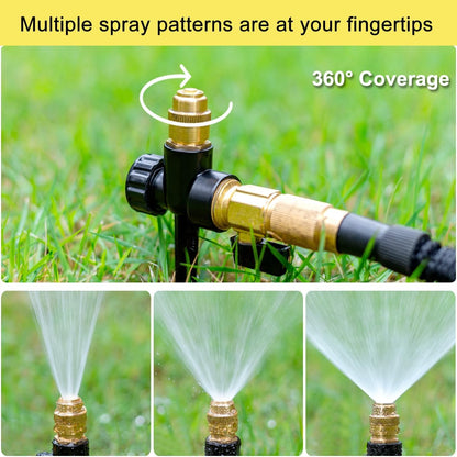 Metal Lawn Sprinkler for Yard, 2 Pack Automatic Garden Water Sprinkler on Spike Base, Adjustable Brass Sprinkler Nozzle 360 Degree Large Area Coverage for Lawn Grass Patio Garden Irrigation