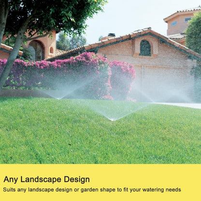Metal Lawn Sprinkler for Yard, 2 Pack Automatic Garden Water Sprinkler on Spike Base, Adjustable Brass Sprinkler Nozzle 360 Degree Large Area Coverage for Lawn Grass Patio Garden Irrigation