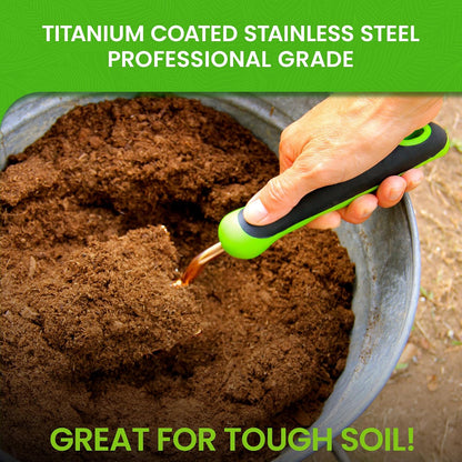 Heavy Duty Garden Trowel Hand Shovel for Gardening - Strong Stainless Steel - Rust Resistant - Ergonomic Grip - Perfect Trowel Garden Tool for Soil Digging Planting Transplanting Weeding
