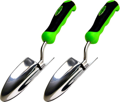 Heavy Duty Garden Trowel Hand Shovel for Gardening - Strong Stainless Steel - Rust Resistant - Ergonomic Grip - Perfect Trowel Garden Tool for Soil Digging Planting Transplanting Weeding