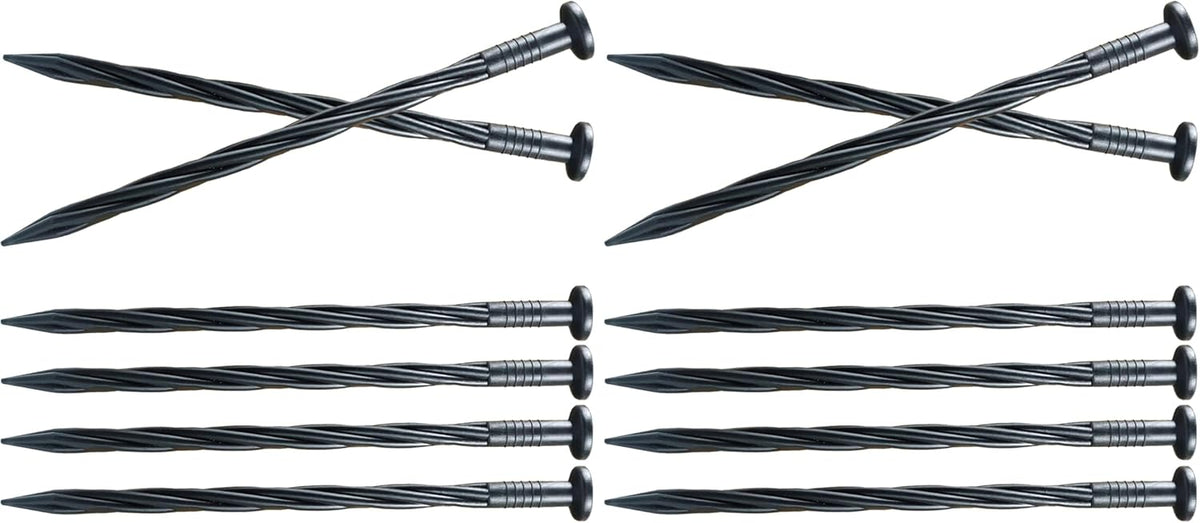 30 Pcs Spiral Landscape Anchoring Spikes, 8 Inch Landscaping Fabric Edging Anchoring Stakes Plastic Edging Nails Nylon Garden Lawn Yard Spikes
