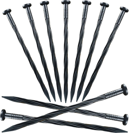 30 Pcs Spiral Landscape Anchoring Spikes, 8 Inch Landscaping Fabric Edging Anchoring Stakes Plastic Edging Nails Nylon Garden Lawn Yard Spikes