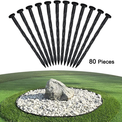 30 Pcs Spiral Landscape Anchoring Spikes, 8 Inch Landscaping Fabric Edging Anchoring Stakes Plastic Edging Nails Nylon Garden Lawn Yard Spikes