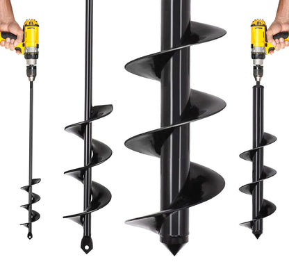 Auger Drill Bit for Planting - 1.6" x 16.5" Plant Auger for Cordless Drill - Bulb Planter Tool for Bulbs Planting&Holes Digging - 3/8" Hex Drive Drill