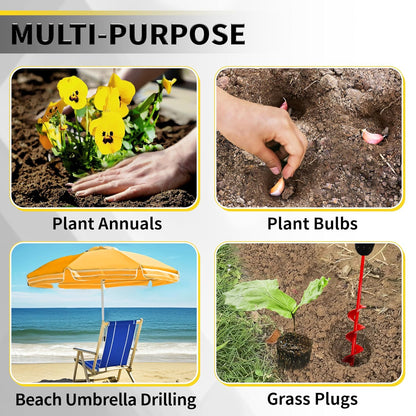 Auger Drill Bit for Planting - 1.6" x 16.5" Plant Auger for Cordless Drill - Bulb Planter Tool for Bulbs Planting&Holes Digging - 3/8" Hex Drive Drill