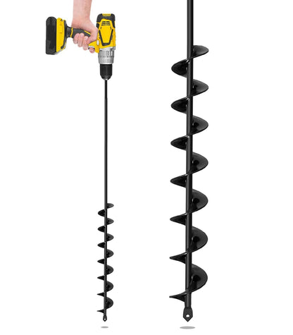 Auger Drill Bit for Planting - 1.6" x 16.5" Plant Auger for Cordless Drill - Bulb Planter Tool for Bulbs Planting&Holes Digging - 3/8" Hex Drive Drill