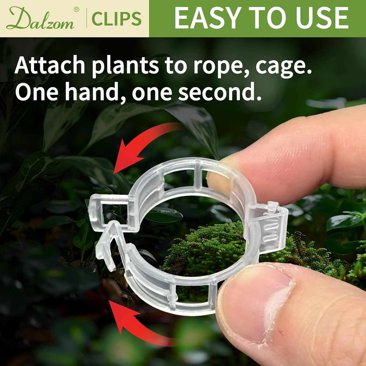 ® 300Pcs Tomato Clips, Plastic Trellis Clips Plant Support Clips, Plant Clips for Support, Grape Vine, Tomato Vine, Vegetables Plants, Garden Clips to Grow Upright Makes Plants Healthier