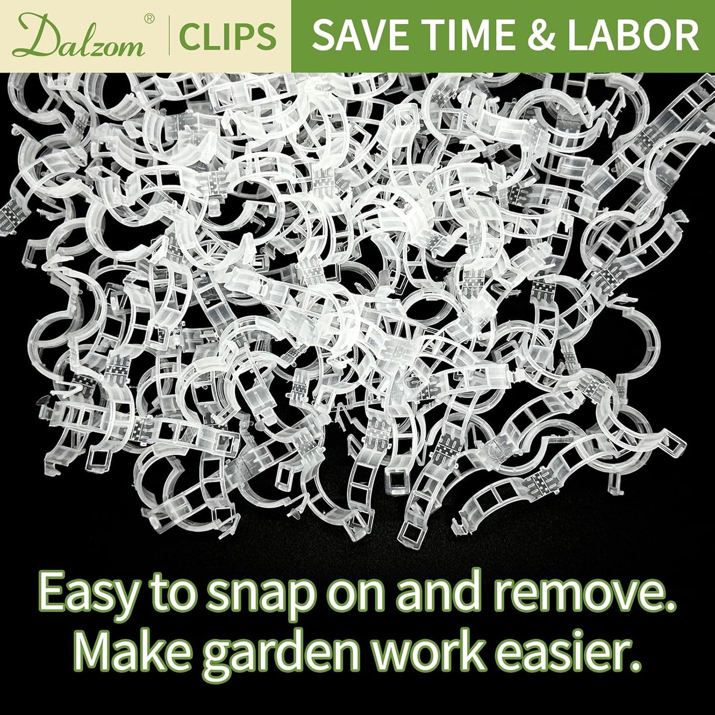 ® 300Pcs Tomato Clips, Plastic Trellis Clips Plant Support Clips, Plant Clips for Support, Grape Vine, Tomato Vine, Vegetables Plants, Garden Clips to Grow Upright Makes Plants Healthier
