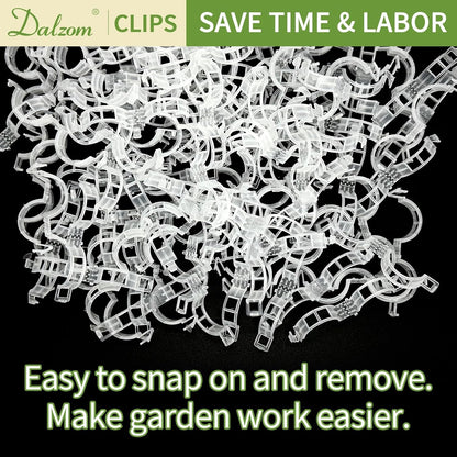 ® 300Pcs Tomato Clips, Plastic Trellis Clips Plant Support Clips, Plant Clips for Support, Grape Vine, Tomato Vine, Vegetables Plants, Garden Clips to Grow Upright Makes Plants Healthier