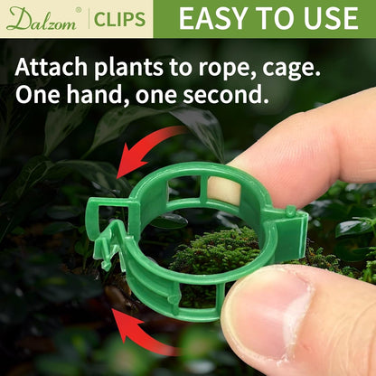 ® 300Pcs Tomato Clips, Plastic Trellis Clips Plant Support Clips, Plant Clips for Support, Grape Vine, Tomato Vine, Vegetables Plants, Garden Clips to Grow Upright Makes Plants Healthier